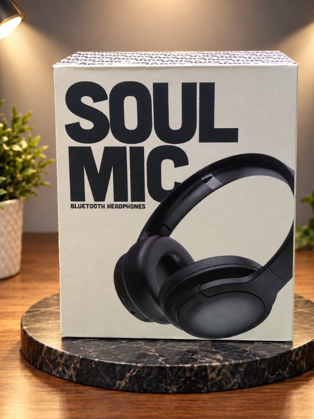 Soul Mic Bluetooth Wireless Headphones Foldable Built-In Microphone Black New